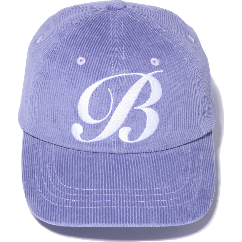 B EMBROIDERY CORDUROY PANEL CAP LADIES