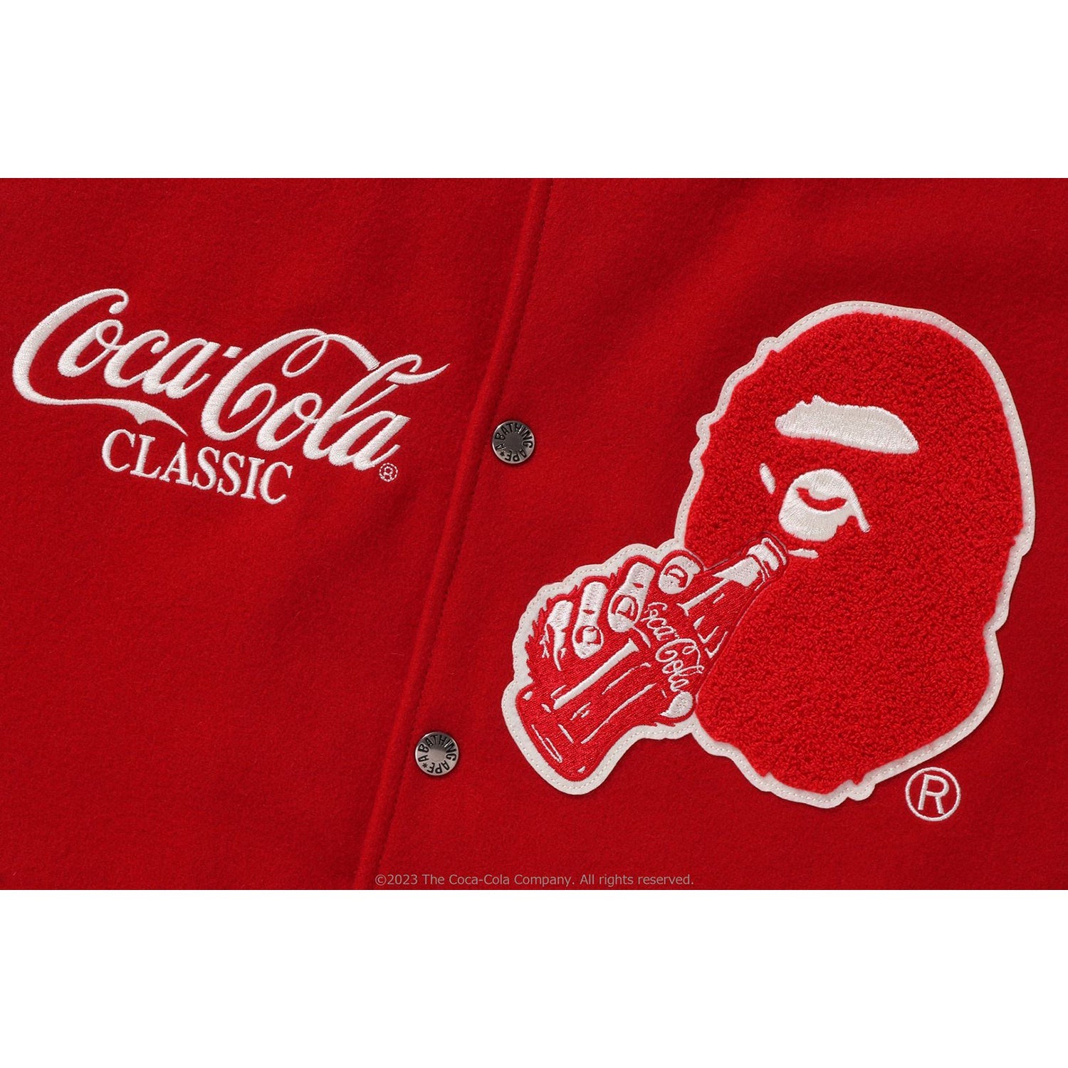 BAPE X COCA-COLA VARSITY JACKET MENS