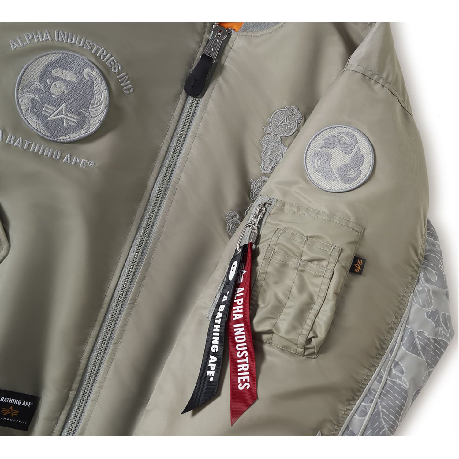 BAPE X ALPHA INDUSTRIES MA-1 JACKET MENS