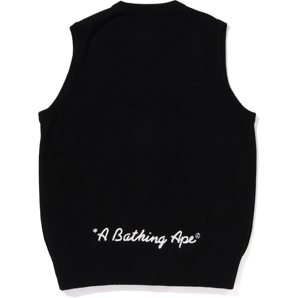APE HEAD ONE POINT KNIT VEST MENS