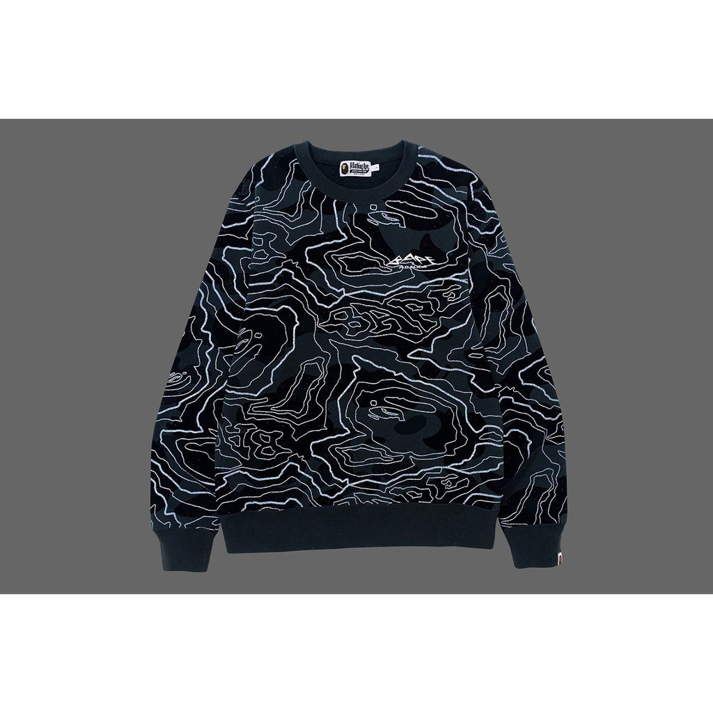 LAYERED LINE CAMO CREWNECK MENS