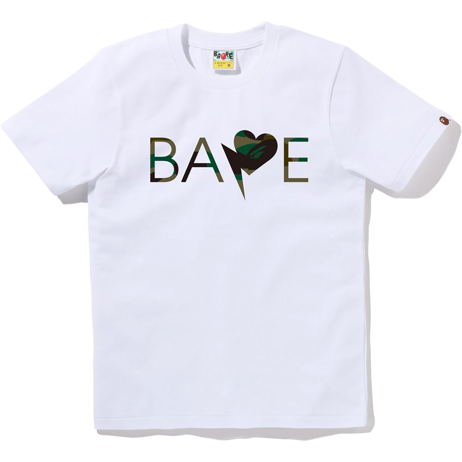 1ST CAMO HEART BAPE LOGO TEE LADIES