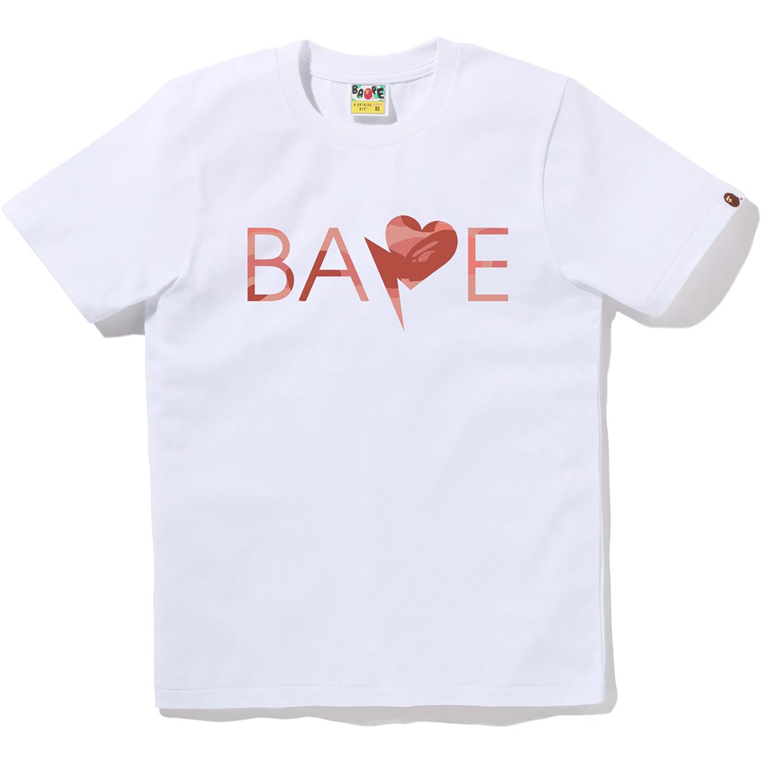 1ST CAMO HEART BAPE LOGO TEE LADIES
