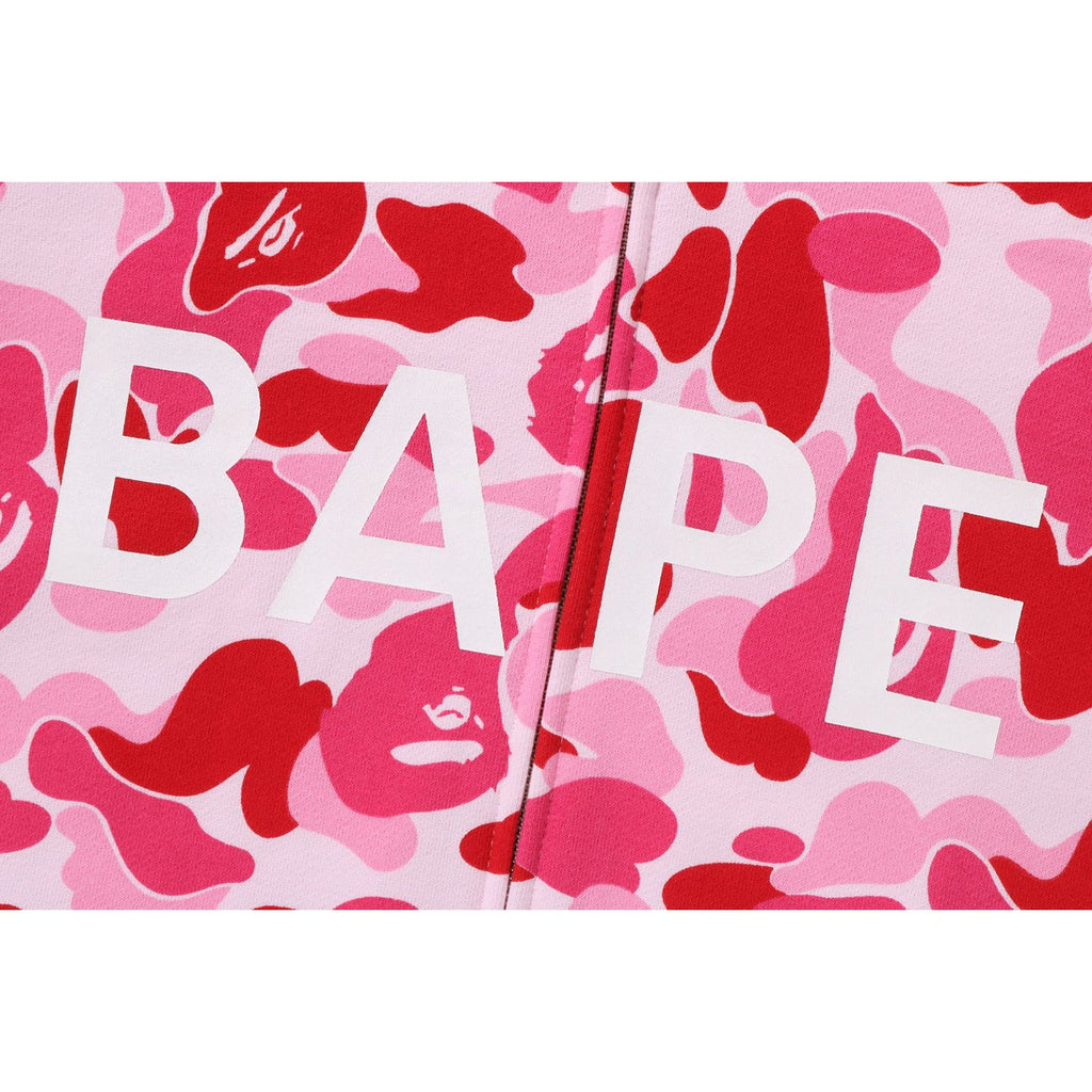 BIG ABC CAMO CROPPED FULL ZIP HOODIE LADIES