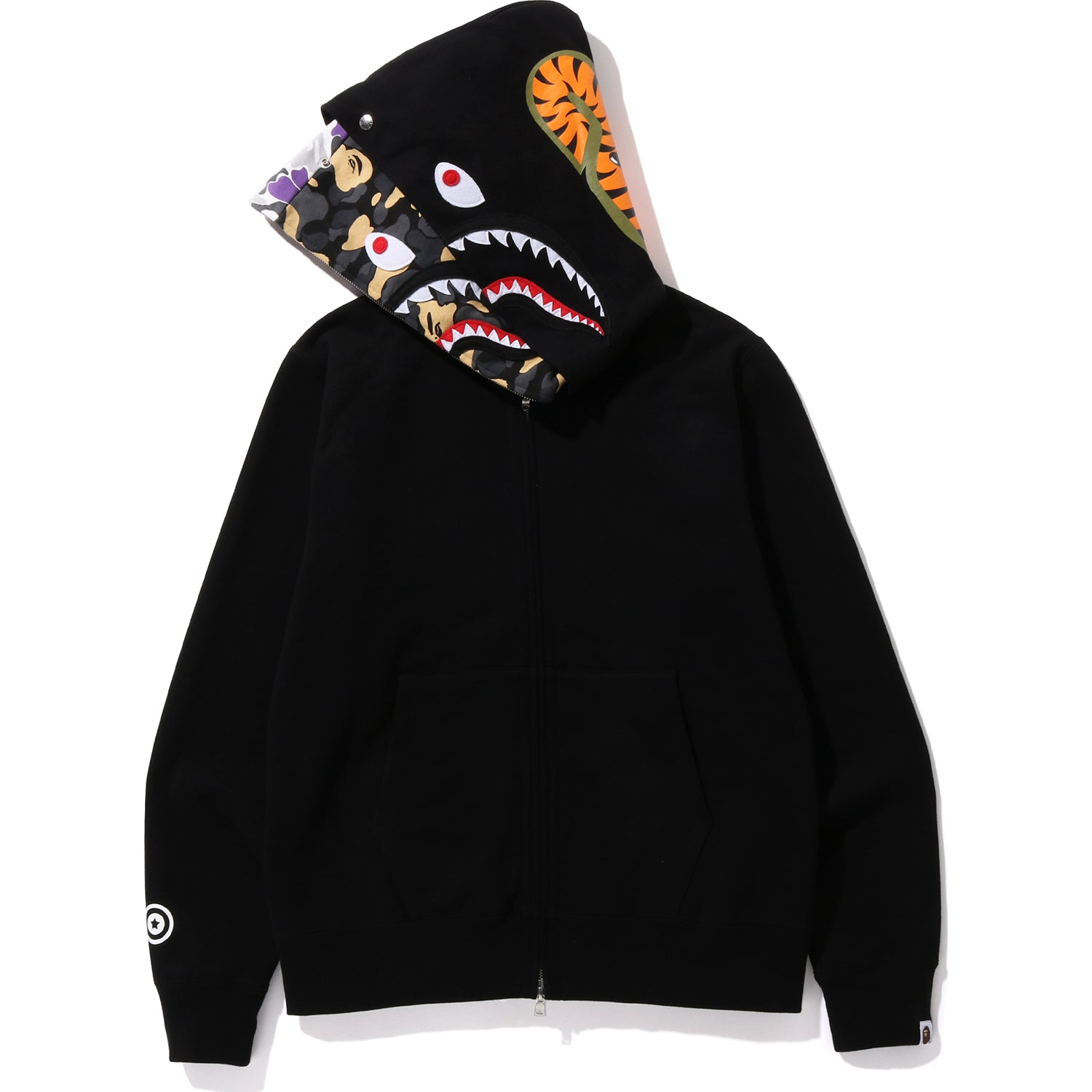 BAPE US LIMITED COLLECTION SHARK FULL ZIP DOUBLE HOODIE MENS