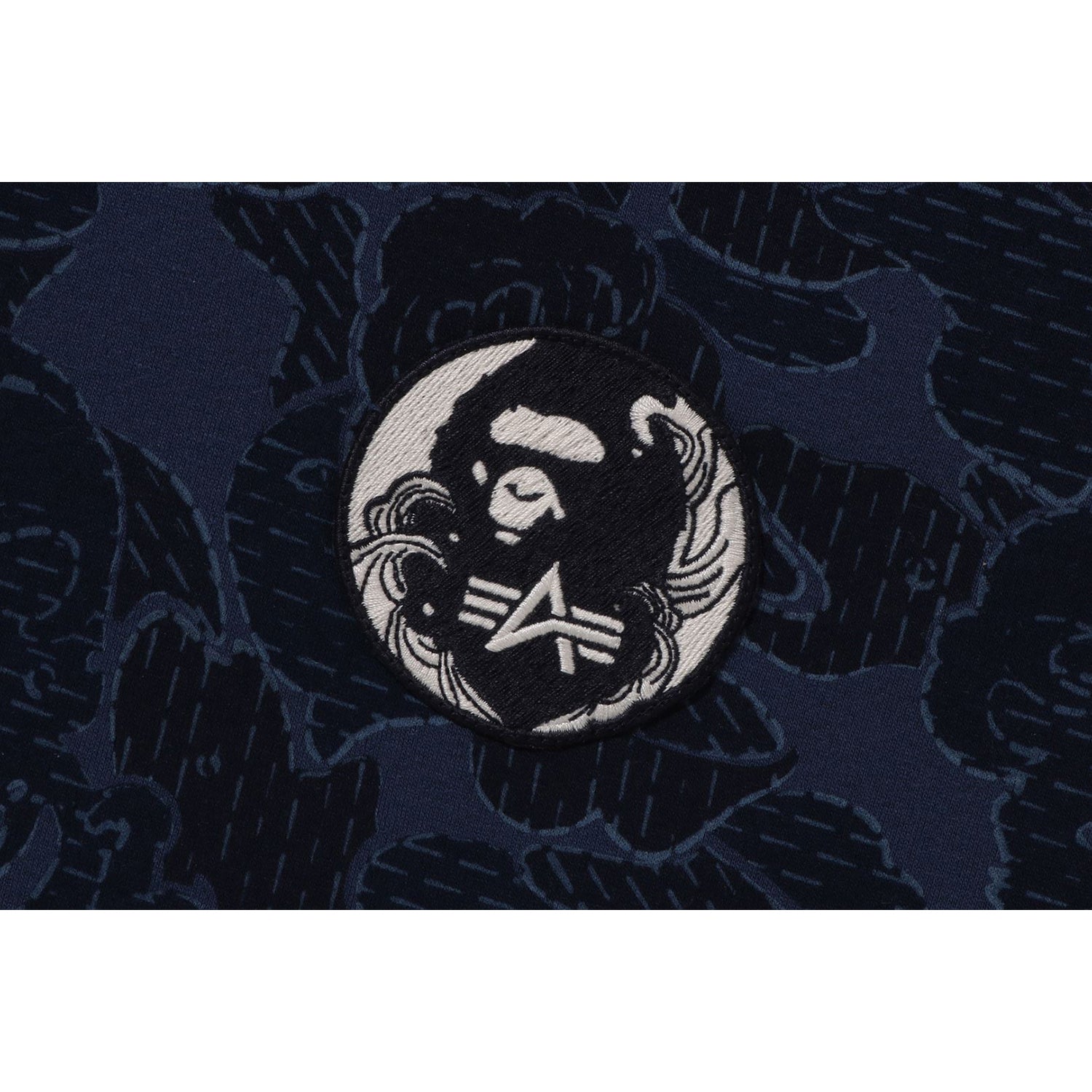 BAPE X ALPHA INDUSTRIES SHARK FULL ZIP HOODIE MENS
