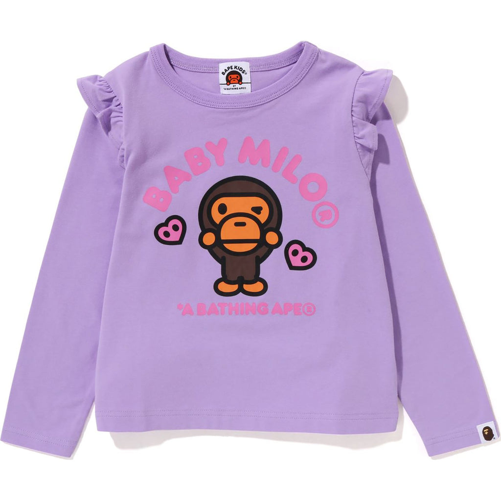 BABY MILO HEART FRILL L/S TEE KIDS