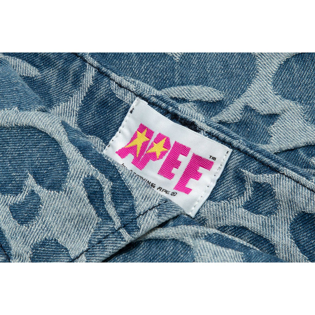 APEE BITE FLIP PATTERN DENIM SHORTS #1 LADIES