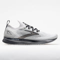 Men's Brooks Levitate Stealthfit 5, White/Grey/Black, 9 D Medium