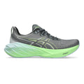 Men's Asics Novablast 4, Steel Grey/Electric Lime, 9 D Medium