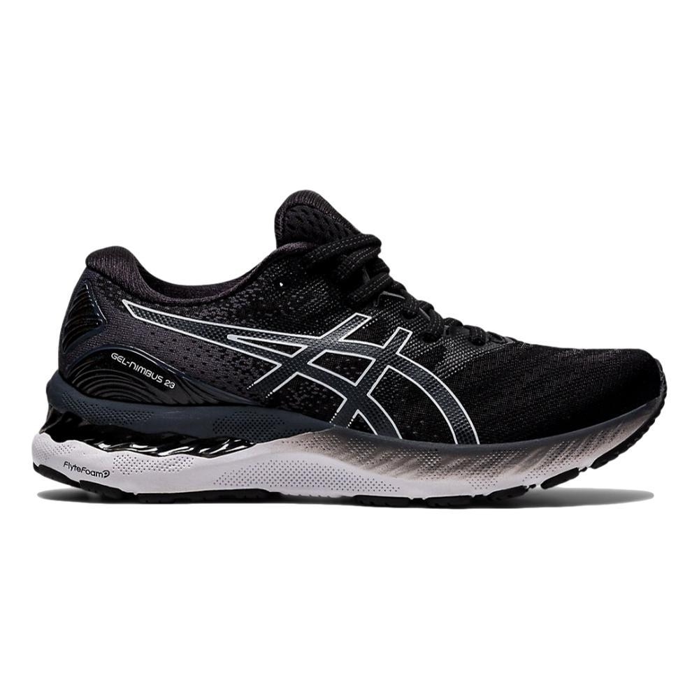 Women's Asics Gel-Nimbus 23, Black/White, 8 D Wide
