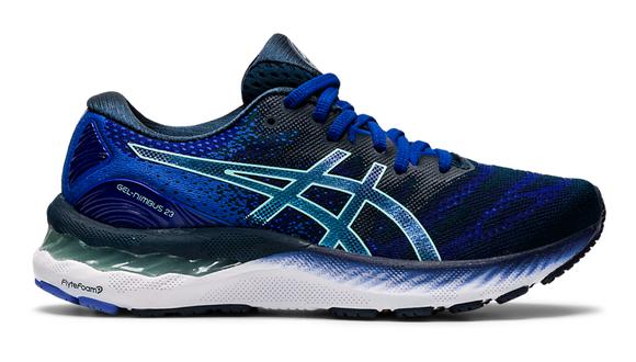 Women's Asics Gel-Nimbus 23, French Blue/Fresh ICE, 10.5 B Medium