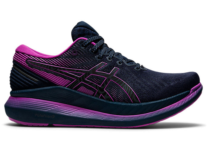 Women's Asics Glideride 2, French Blue/Lite-Show, 8 B Medium