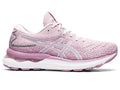 Women's Asics Gel-Nimbus 24, Barely Rose/White, 7 B Medium