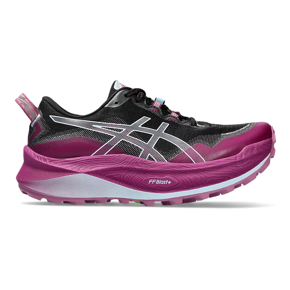 Women's Asics Trabuco Max 3, Black/Light Blue, 10.5 B Medium