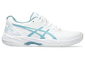 Women's Asics Gel-Game 9, White/Gris Blue, 10.5 B Medium