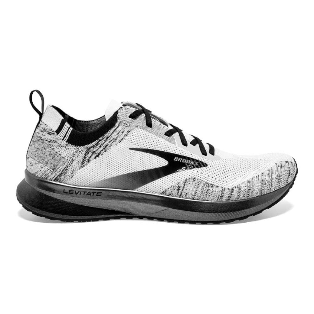 Men's Brooks Levitate 4, White/Black, 10.5 D Medium