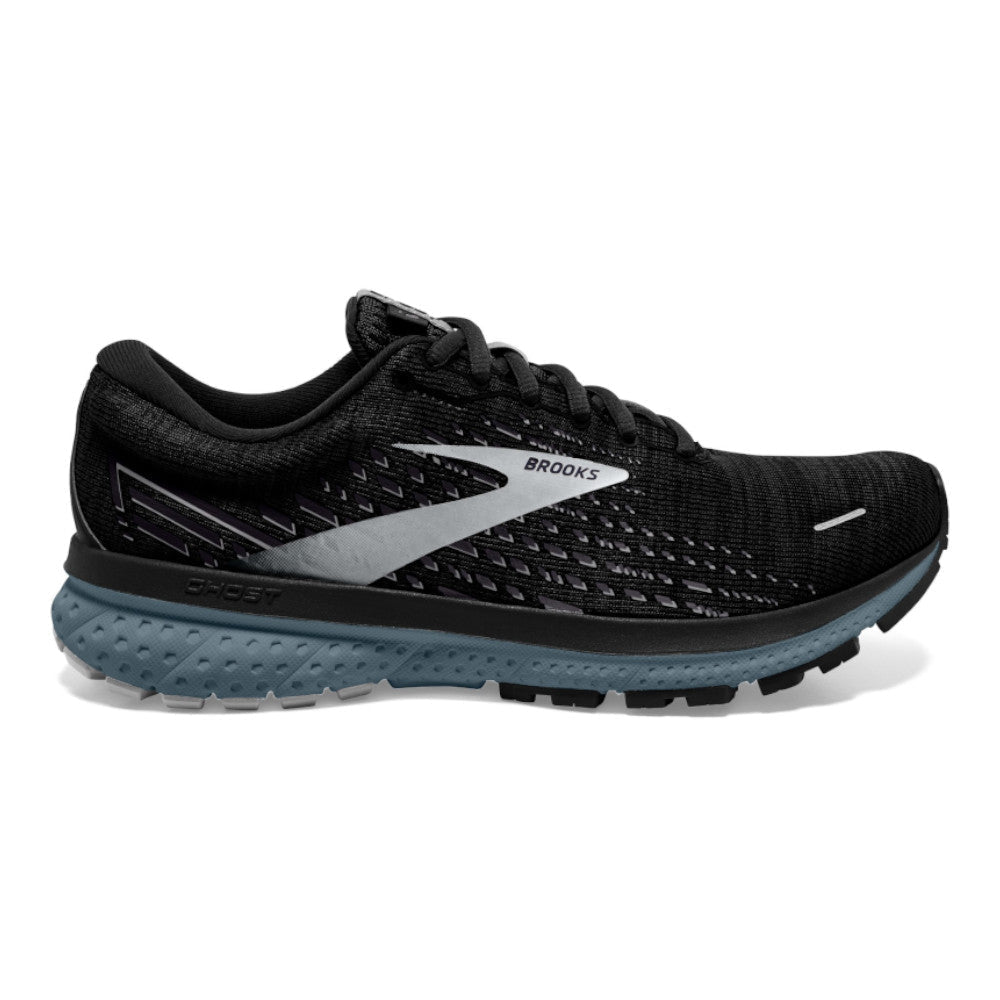 Men's Brooks Ghost 13, Black/Grey/Stormy, 9.5 D Medium