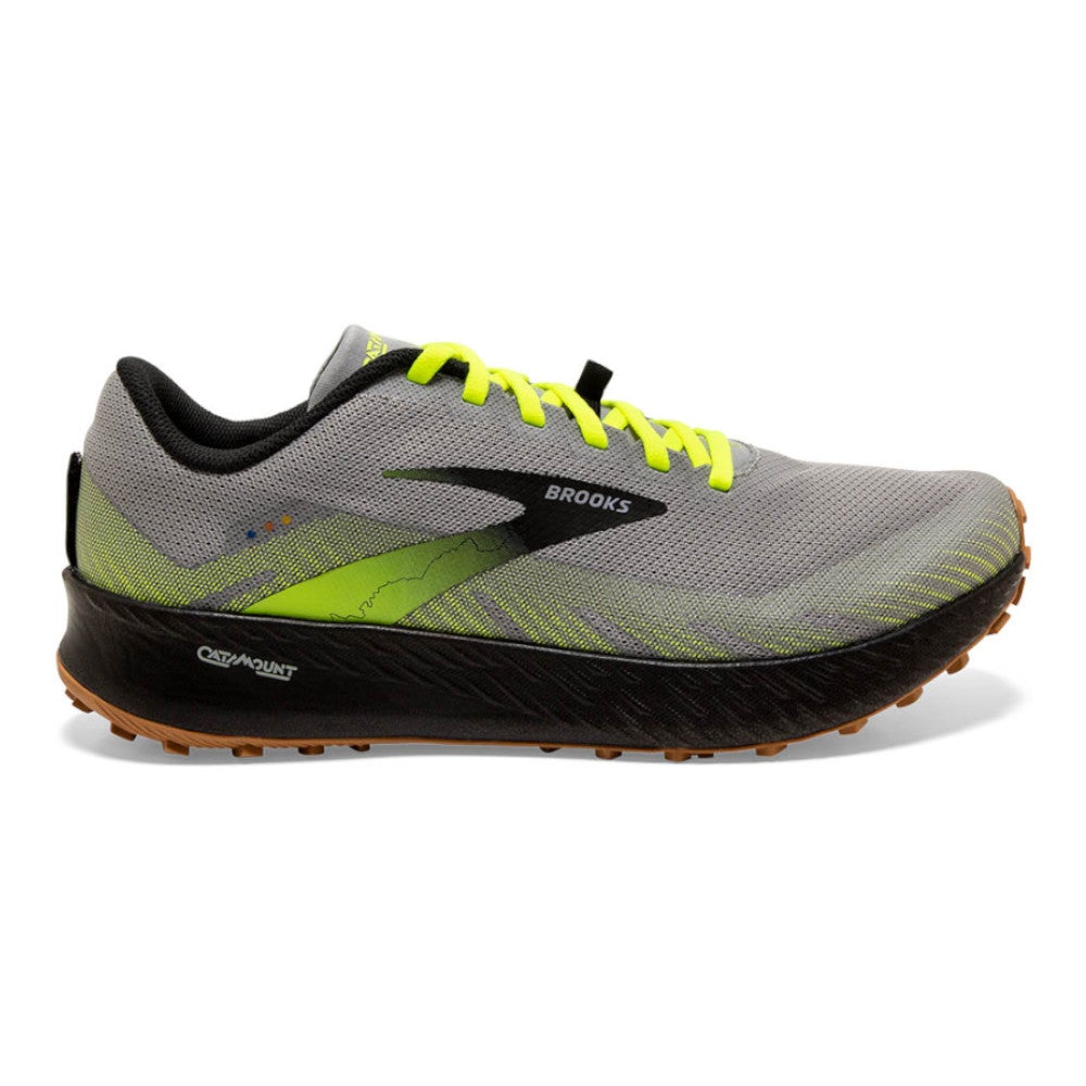 Men's Brooks Catamount, Grey/Nightlife/Black, 9 D Medium