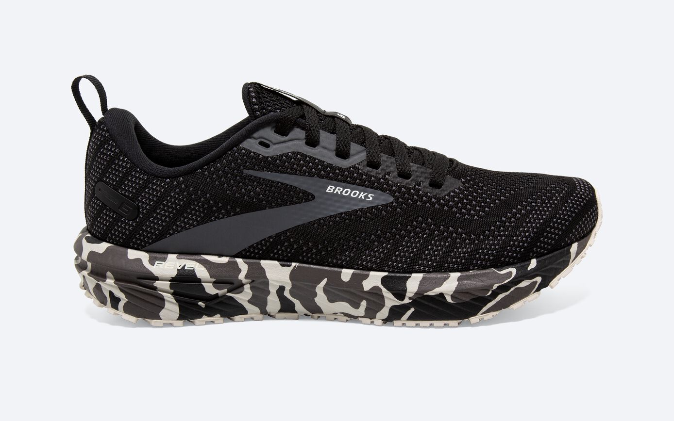Women's Brooks Revel 6, Black/Lunar Rock, 10 B Medium