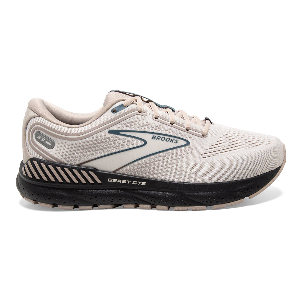 Men's Brooks Beast GTS 23, Chateau Grey/White Sand/Blue, 13 2E Wide