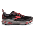 Women's Brooks Cascadia 16 GTX, Black/Blackened Pearl/Coral, 7 B Medium