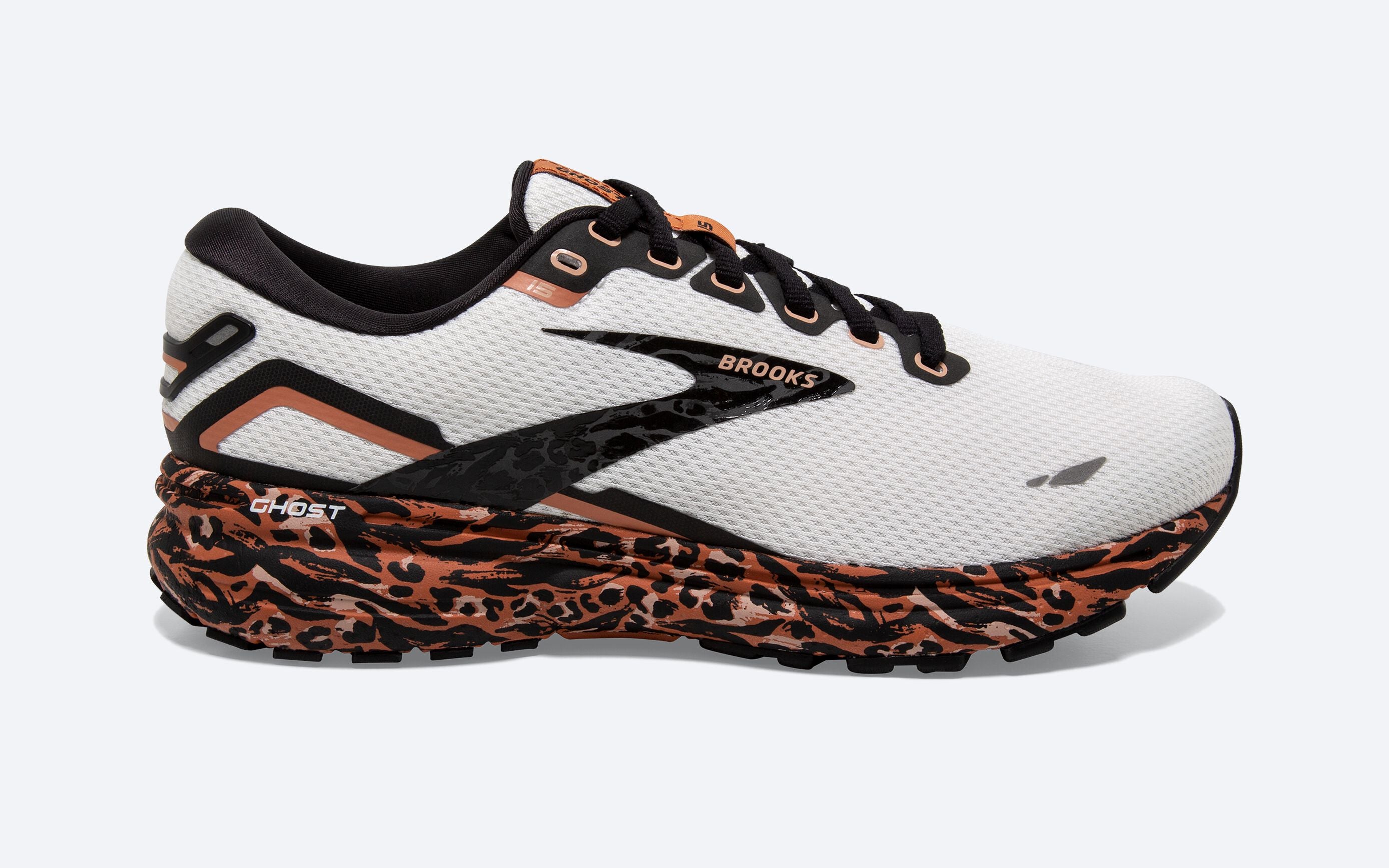 Women's Brooks Ghost 15, Sunburn/Maple/Black, 7.5 B Medium