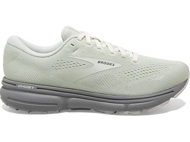 Men's Brooks Ghost 15, Illusion/White (Green Silence), 9 D Medium