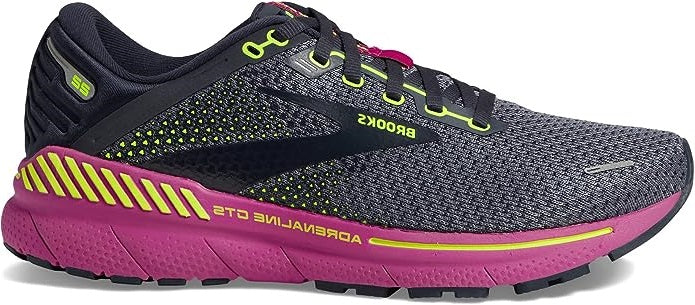 Women's Brooks Adrenaline GTS 22, Nightshadow/Viola/Nightlife, 6 B Medium