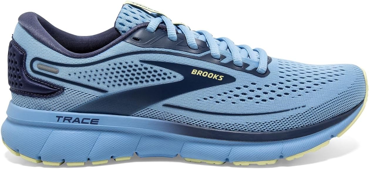 Women's Brooks Trace 2, Blue/Navy/Yellow, 9 B Medium