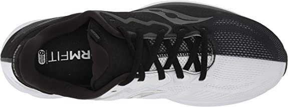 Women's Saucony Ride 14, Black/White Reflexion, 10.5 B Medium
