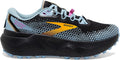Women's Brooks Caldera 6, Black/Blue/Yellow, 7.5 B Medium