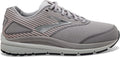 Women's Brooks Addiction Walker Suede, Alloy/Oyster/Peach, 8 D Wide