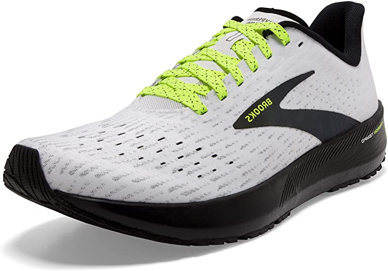 Women's Brooks Hyperion Tempo, White/Nightlife/Black, 8 B Medium