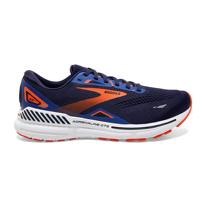 Men's Brooks Adrenaline GTS 23, Peacoat/Orange/Surf the Web, 11.5 D Medium