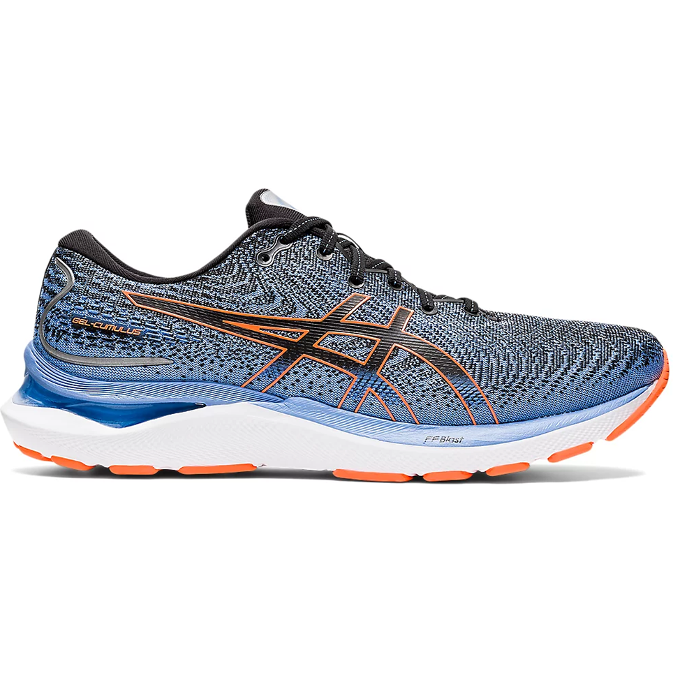 Men's Asics Gel-Cumulus 24, Black/Shocking Orange, 12 4E Extra Wide