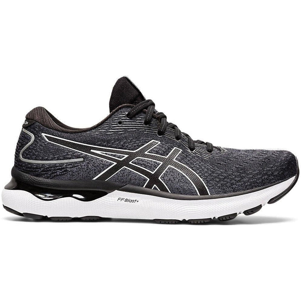 Men's Asics GEL-Nimbus 24, Black/White, 11 D Medium