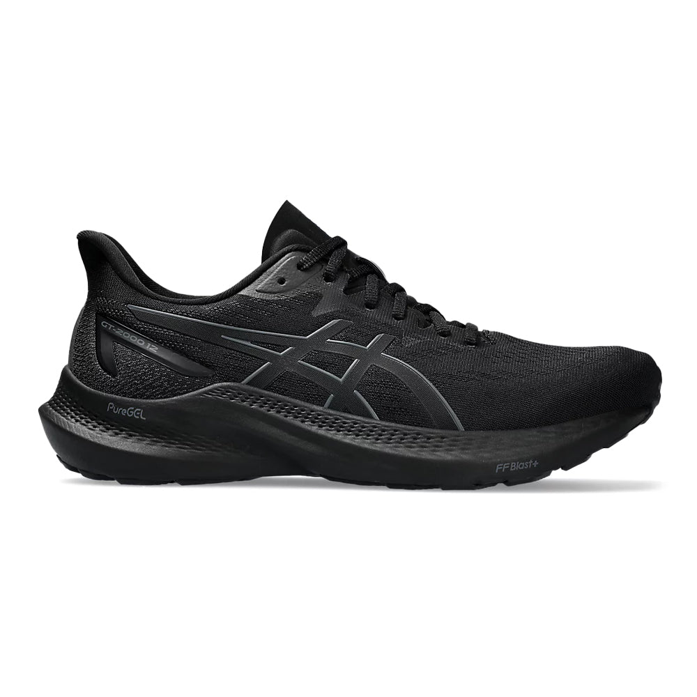 Men's Asics GT-2000 12, Black/Black, 11 D Medium