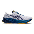 Men's Asics Novablast 3, White/Deep Ocean, 10.5 D Medium