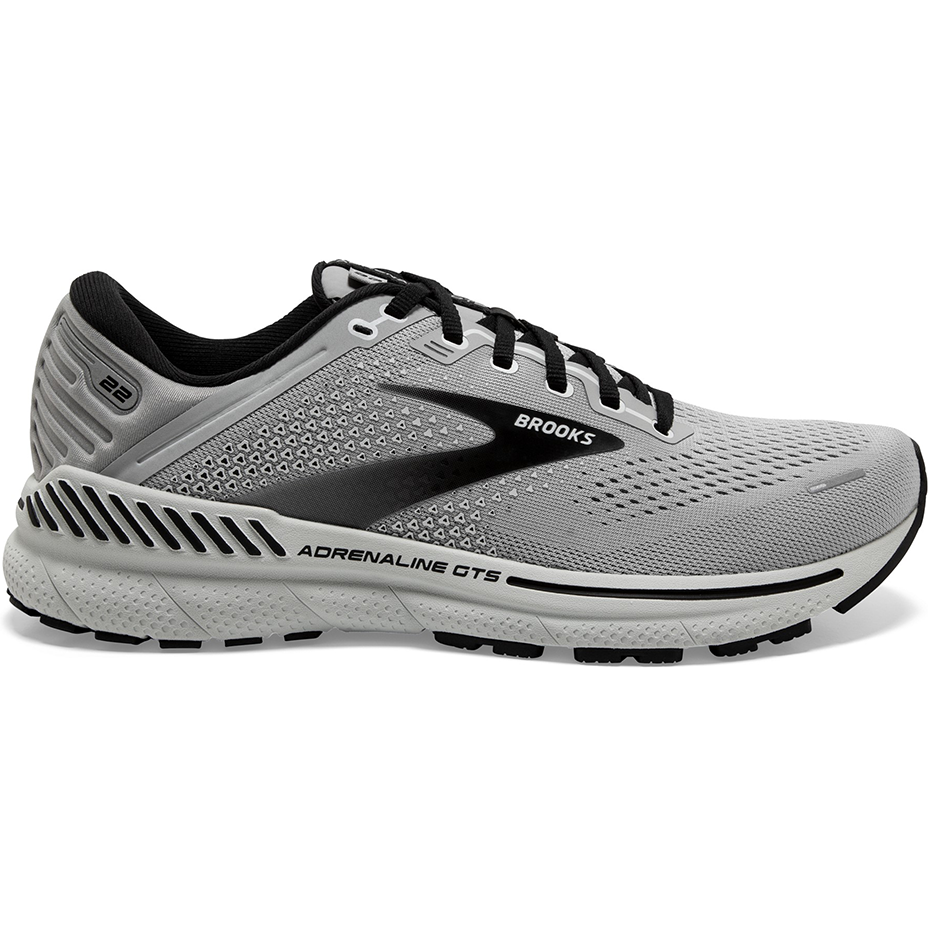 Men's Brooks Adrenaline GTS 22, Alloy/Grey/Black, 14 D Medium