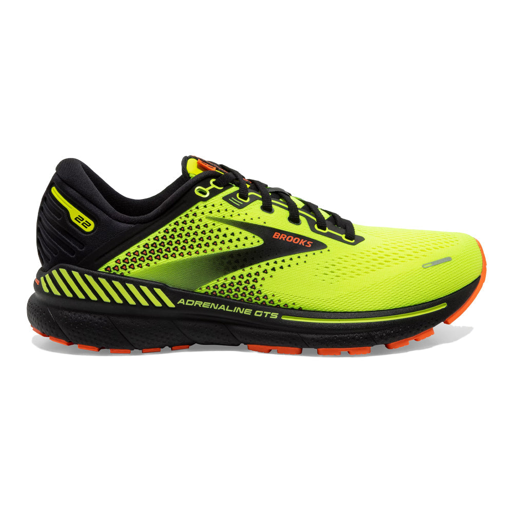 Men's Brooks Adrenaline GTS 22, Nightlife/Black/Flame, 12.5 D Medium
