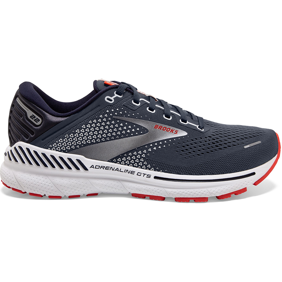 Men's Brooks Adrenaline GTS 22, Peacoat/India Ink/Grenadine, 9.5 D Medium