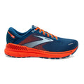 Men's Brooks Adrenaline GTS 22, Blue/Light Blue/Orange, 12 D Medium