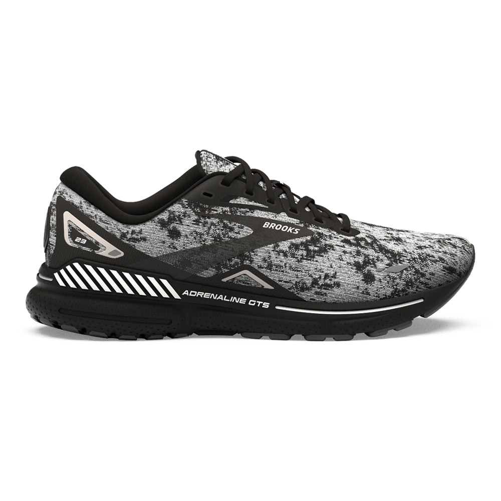 Men's Brooks Adrenaline GTS 23, White/Grey/Black, 13 2E Wide