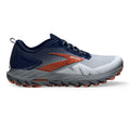 Men's Brooks Cascadia 17, Blue/Navy/Firecracker, 9 2E Wide