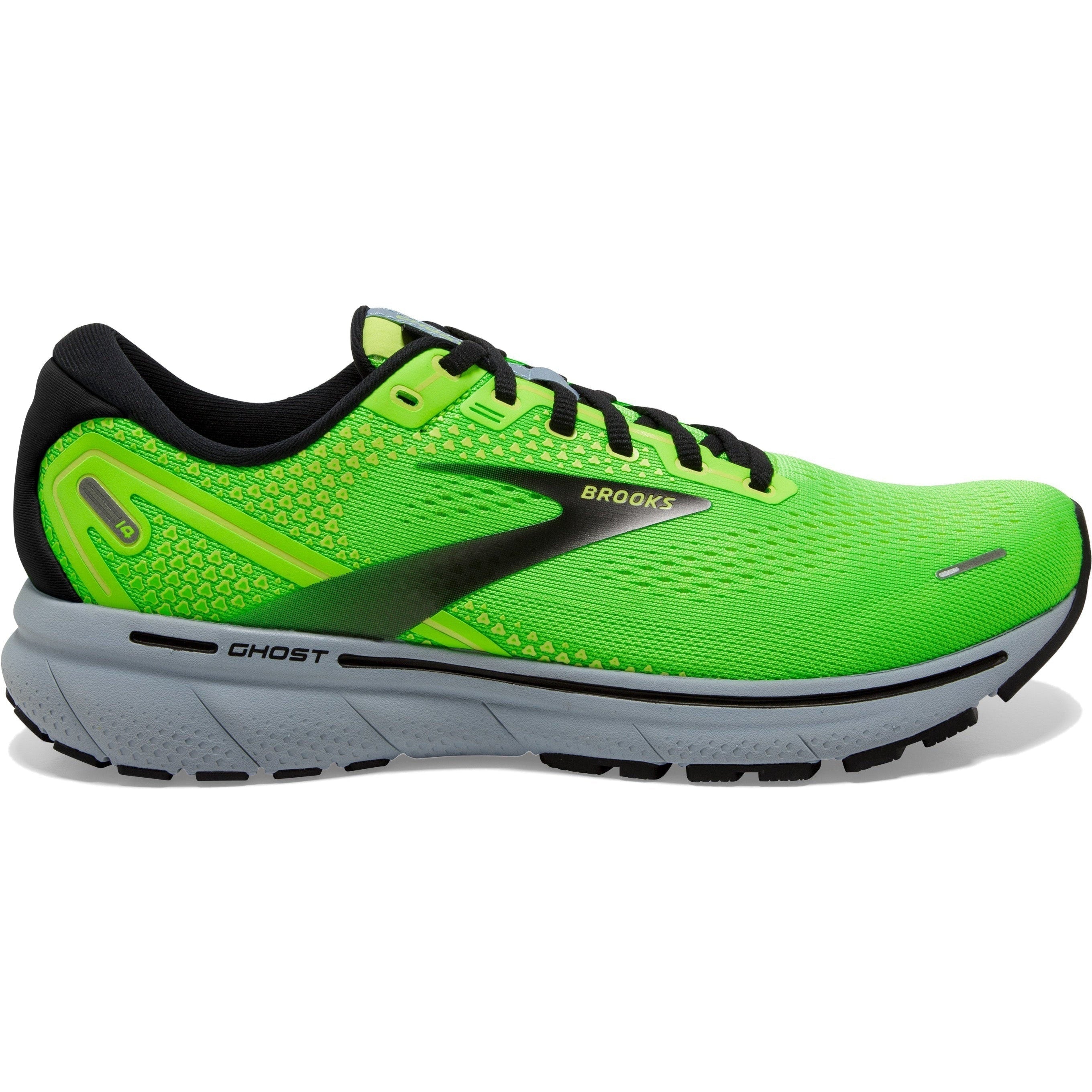 Men's Brooks Ghost 14, Green Gecko/Blue/Black, 11.5 D Medium