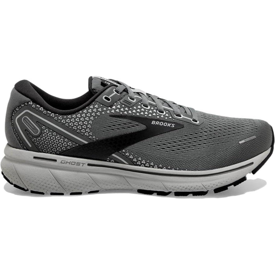 Men's Brooks Ghost 14, Grey/Alloy/Oyster, 7.5 D Medium