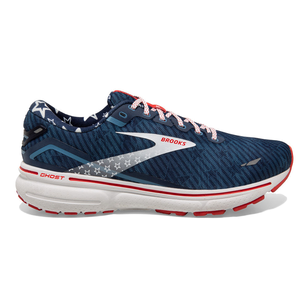 Men's Brooks Ghost 15, Titan/White/Peacoat, 10 D Medium