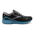 Men's Brooks Ghost 15, Black/Blackened Pearl/Blue, 9.5 D Medium