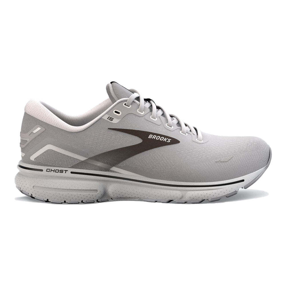 Men's Brooks Ghost 15, Alloy/Oyster/Black, 9 D Medium
